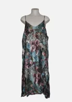 Teal Reverie Modal Long Dress HAB-104 - Image 2
