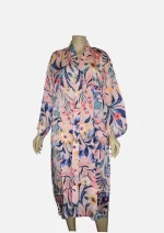 Salmon Botanical Garden Modal Robes (Free Size) HAB-03 - Image 4