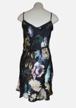 Black Floral Modal Chemise HAB 101 - Image 2