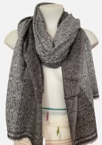 Stripes/Checks A2 Cashmere Wool  Scarf - Image 2