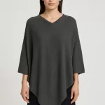 Cashmere Wool Poncho GREY