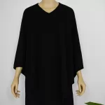 Cashmere Wool Poncho BLACK