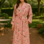 Pink Birdsong Modal Robes (Free Size) HAB-07