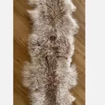 Beige With White Tips - Tibetan Lamb Hide -