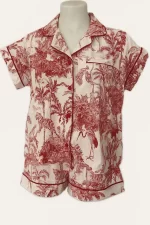 Crane & Canopy - Red Short PJ and Shirt Set - Image 2