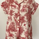 Crane & Canopy - Red Short PJ and Shirt Set