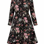 Black Bloom - Shirt Dress