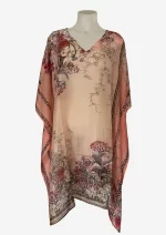 Silken Peach Silk Kaftan
