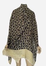 Black Link Ivory Linen Scarf - Image 3
