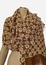 Rust Weave Heritage Linen Scarf