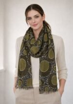 Savanna Eclipse Merino Wool Printed Scarf