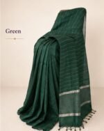 Borderless Handwoven Paturu Silk Saree - Image 3