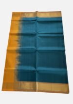 Paturu Silk Saree – Teal Blue & Gold - Image 4