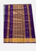 Sage Green & Purple Paturu Silk Saree - Image 5