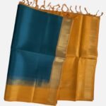 Paturu Silk Saree – Teal Blue & Gold
