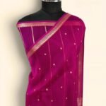 Pure Kora Silk Handloom Banarasi Saree Pink