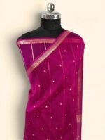 Pure Kora Silk Handloom Banarasi Saree Pink